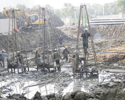 地源热泵施工现场